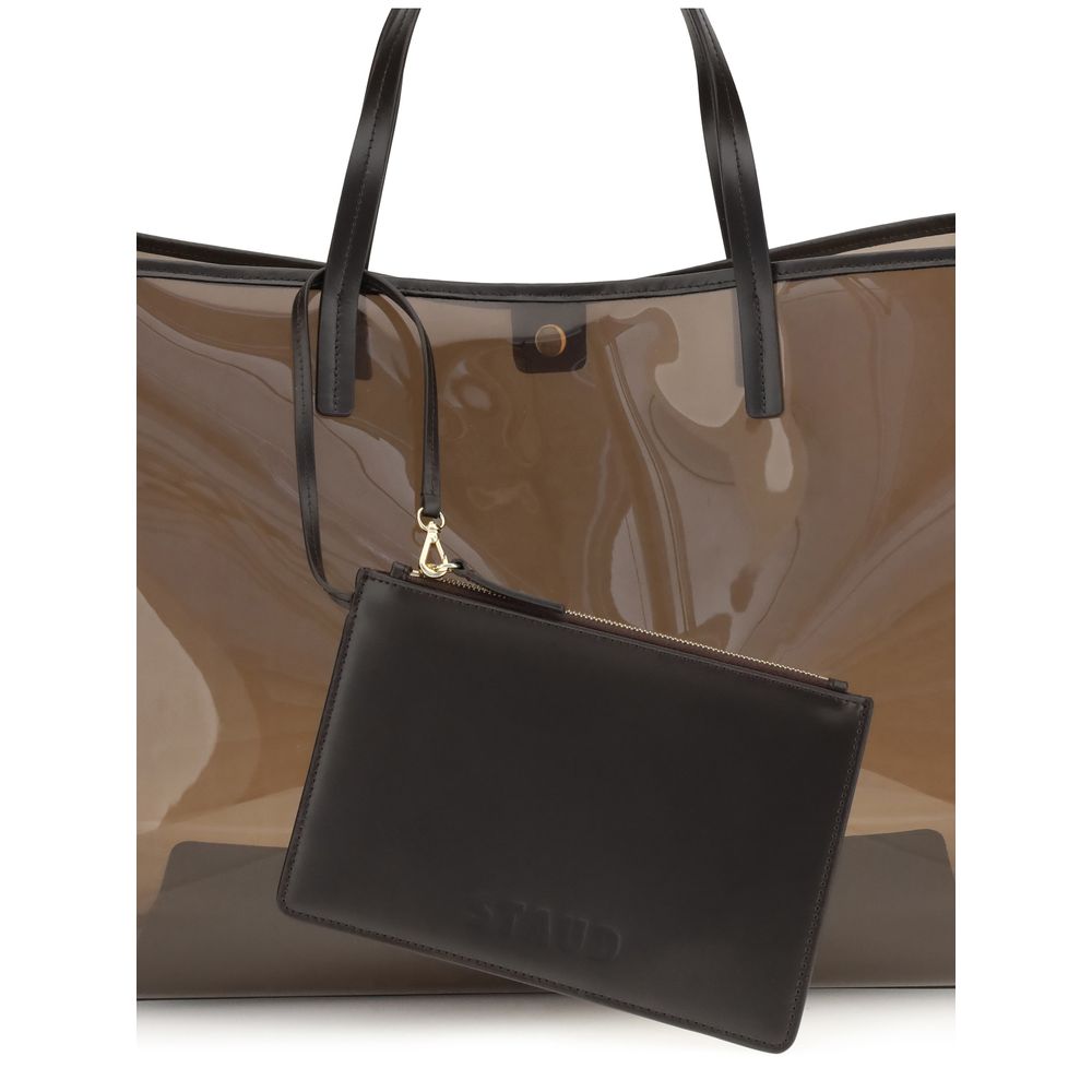 Staud Braune PVC-Handtasche